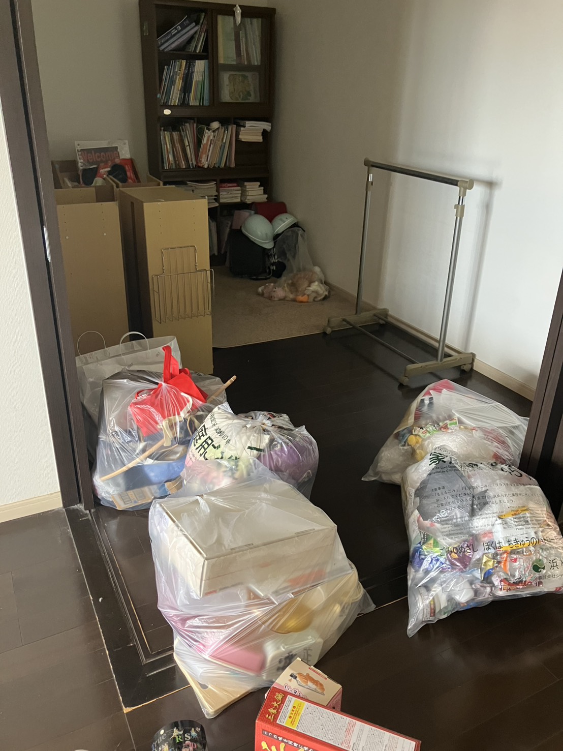 浜松市のアパートで行った断捨離のための不用品回収の清掃前の様子